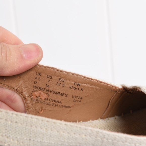 Clark’s Women’s espadrille wedges, cream, size 7 - Picture 8 of 10